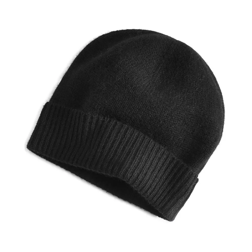 Charter Club Luxury 100% Cashmere Black Beanie‎ One Size